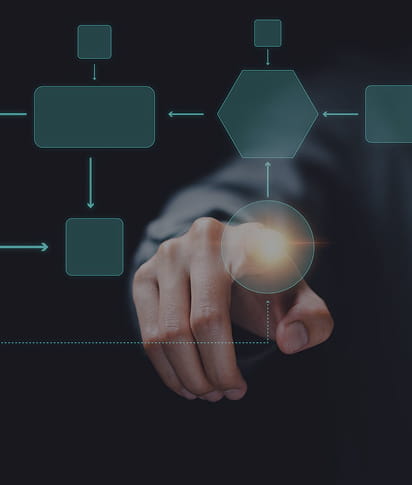 Professional workspace with charts