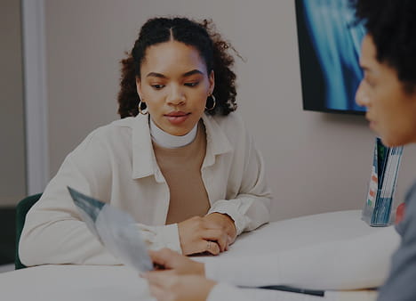 Professional workspace with charts