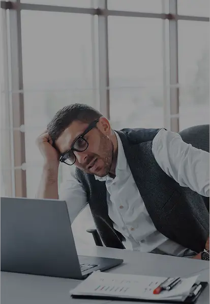 Professional workspace with charts