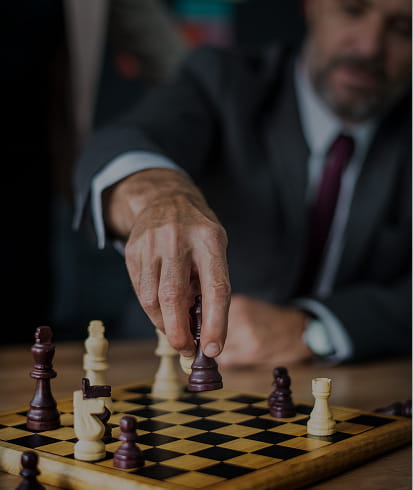 Professional workspace with charts