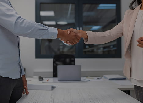 Professional workspace with charts