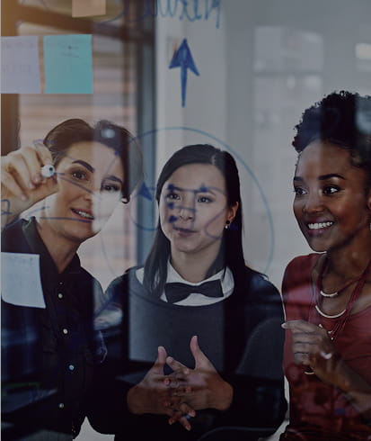 Professional workspace with charts